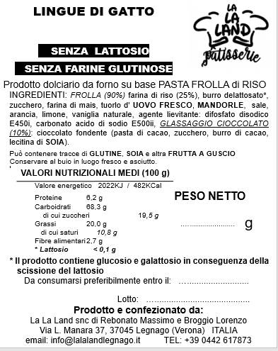 Lingue di Gatto (Senza farine glutinose) - immagine 3