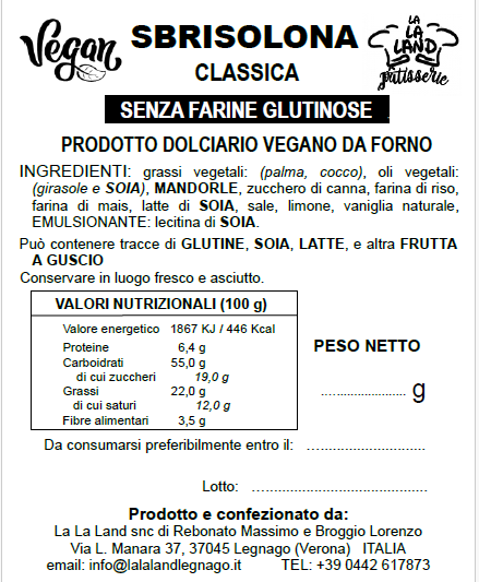 Sbrisolona Classica - Vegana (Senza farine glutinose) - immagine 4
